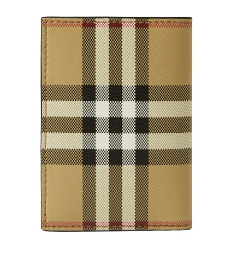 burberry small vintage check and leather folding wallet|men's wallet burberry.